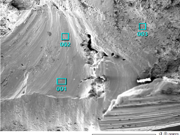 斷口A區(qū)能譜分析